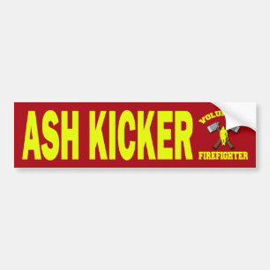 ASH KICKER FREIWILLIGER FEUERWEHRMANN AUTOAUFKLEBE AUTOAUFKLEBER