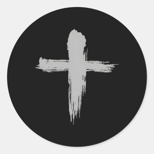 Ash Mittwoch Christlich Lent Cross Segen Heilige W Runder Aufkleber (Vorderseite)