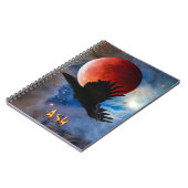 ASH Mystical Raven & Eclipsed Moon Notebook Notizblock (Linke Seite)
