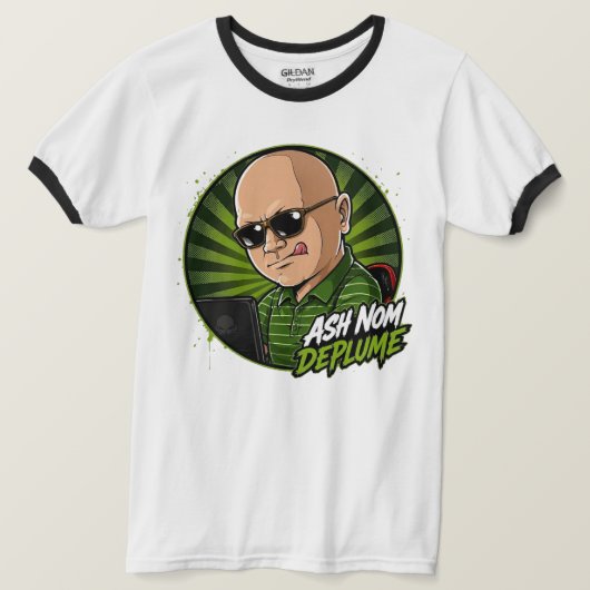 Ash Nom DePlume Ringer T-Shirt (Design vorne)