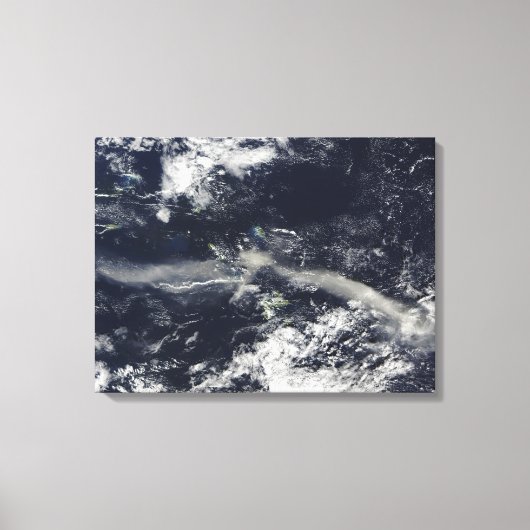 Ash Plume aus Soufriere Hills, Montserrat Leinwanddruck (Vorderseite)