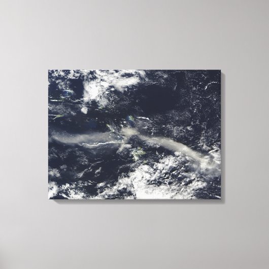 Ash Plume aus Soufriere Hills, Montserrat Leinwanddruck (Vorderseite)