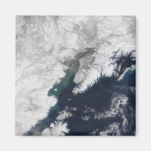 Ash plume vom Berg Redoubt, Alaska Magnet