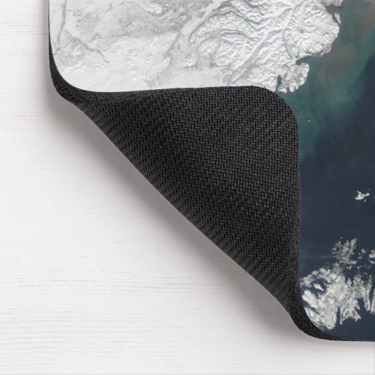 Ash plume vom Berg Redoubt, Alaska Mousepad (Ecke)