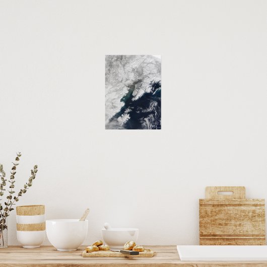 Ash plume vom Berg Redoubt, Alaska Poster (Küche)