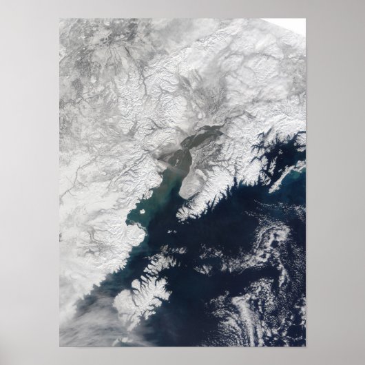 Ash plume vom Berg Redoubt, Alaska Poster (Vorne)