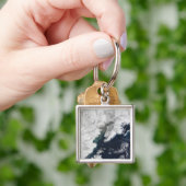 Ash plume vom Berg Redoubt, Alaska Schlüsselanhänger (Hand)