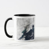 Ash plume vom Berg Redoubt, Alaska Tasse (Links)