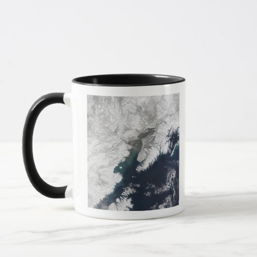 Ash plume vom Berg Redoubt, Alaska Tasse (Links)