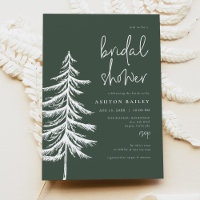 ASH Rustic Forest Green Pine Tree Brautparty