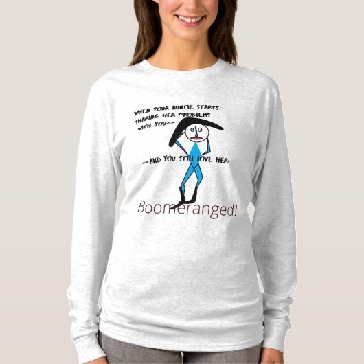 Ash Tanttie Liebe Long Sleeve Boomerangang T-Shirt (Vorderseite)