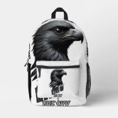 Ash-Tone-Adler-Focus-Design Bedruckter Rucksack (Vorderseite)