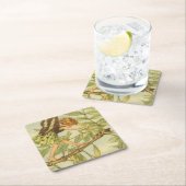 Ash Tree Fairy Walking auf Zweig Rechteckiger Pappuntersetzer (Vor Ort)