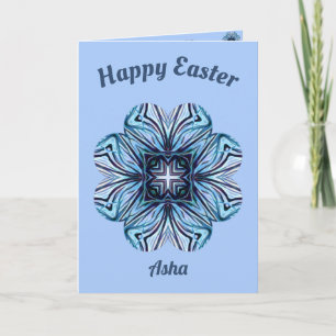 ASHA ~ Osterkarte ~ Shades of Blue and White Feiertagskarte