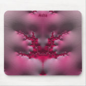 ASHA ~ Rosa und Weiß Mousepad (Vorne)