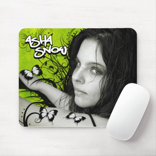 Asha Schnee Mousepad: Grüne Schmetterlinge Mousepad (Mit Mouse)