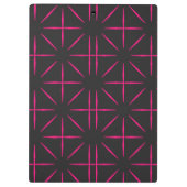 ASHA ~ Schwarz-Rosa-Design Klemmbrett (Rückseite)