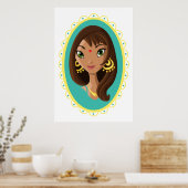 Asha the Indian Beauty Poster (Küche)