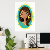 Asha the Indian Beauty Poster (Heimbüro)