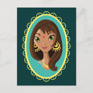 Asha the Indian Beauty Postkarte