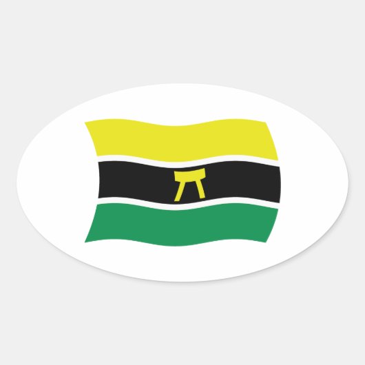 Ashanti People Flag Sticker (Vorderseite)