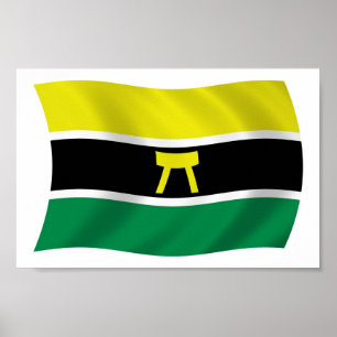 Ashanti-Volk Flag Poster Druck