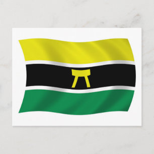 Ashanti-Volk-Flagge-Postkarte Postkarte