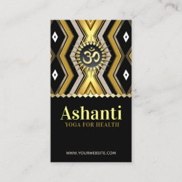 Ashanti Yoga Stylish Black Gold Business Card Visitenkarte