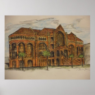 Ashbel Smith Gebäude Poster