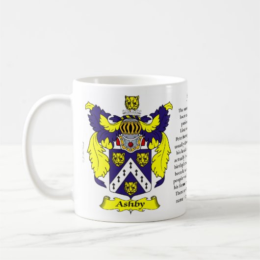 Ashby Familien-Wappen Kaffeetasse (Links)