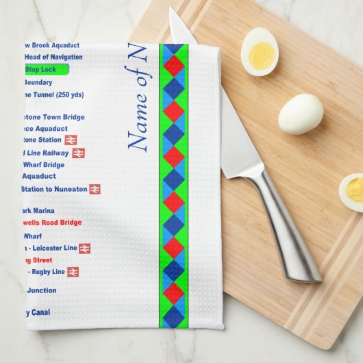 Ashby Kanal-Weg-BRITISCHES Wasserstraße-Grün Handtuch (Viertel Falte)