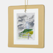 Ashcombe Mühlweihnachtsverzierung Keramikornament (Links)