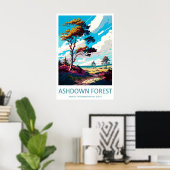 Ashdown Forest Reise Druck Wandkunst Ashdown Poster (Heimbüro)