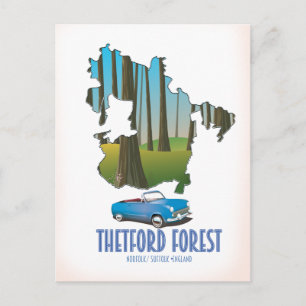 Ashdown Forest Sussex Karte Reiseplakat Karte
