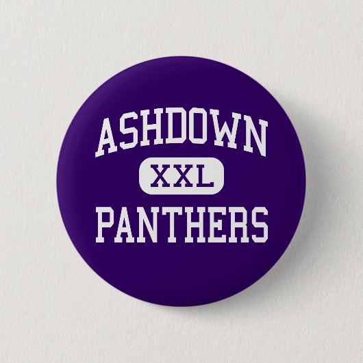 Ashdown - Panther - hoch - Ashdown Arkansas Button (Vorderseite)