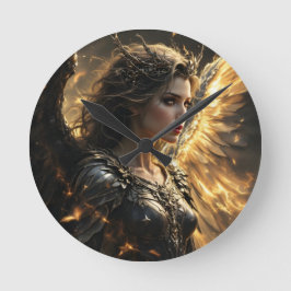 Ashenlight: Die Schattenflamme-Seraph Runde Wanduhr