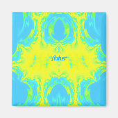 ASHER ~ Blau und Gelb ~ Magnet (Vorne)