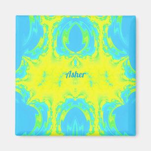 ASHER ~ Blau und Gelb ~ Magnet