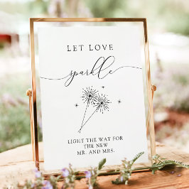 ASHER Calligraphy Wedding Sparkler Send Off Poster