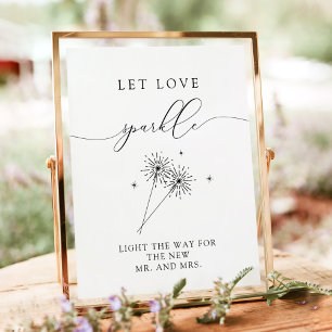 ASHER Calligraphy Wedding Sparkler Send Off Poster