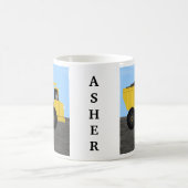 Asher Dump Truck Personalisierte Mug Kaffeetasse (Mittel)