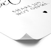 ASHER Elegant Calligraphy Sanitizing Station Signi Poster (Ecke)