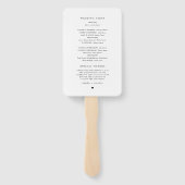 ASHER Elegant Calligraphy Script Wedding Program Fächer (Rückseite)