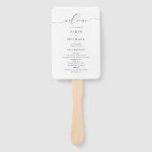 ASHER Elegant Calligraphy Script Wedding Program Fächer (Vorderseite)