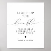 ASHER Elegant Calligraphy Wedding Glow Stick Poster (Vorne)