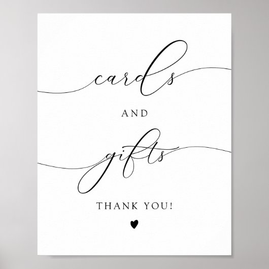 ASHER Elegante Calligrafy Cards und Geschenke-Zeic Poster (Vorne)
