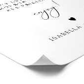 ASHER Elegante Calligraphy Open Bar Drink Poster (Ecke)