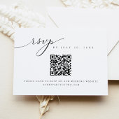 ASHER Elegante Calligraphy Script QR Code RSVP Car Einladung
