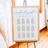 ASHER Elegante Kalligrafie Script Wedding Seating Poster