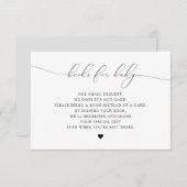 ASHER Elegante Script Books for Baby Shower Card Einladung (Vorne/Hinten)